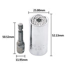 Conjunto de bucha de chave mágica 7-19mm em 1, conjunto de chave de catraca com cabo universal, chave de catraca